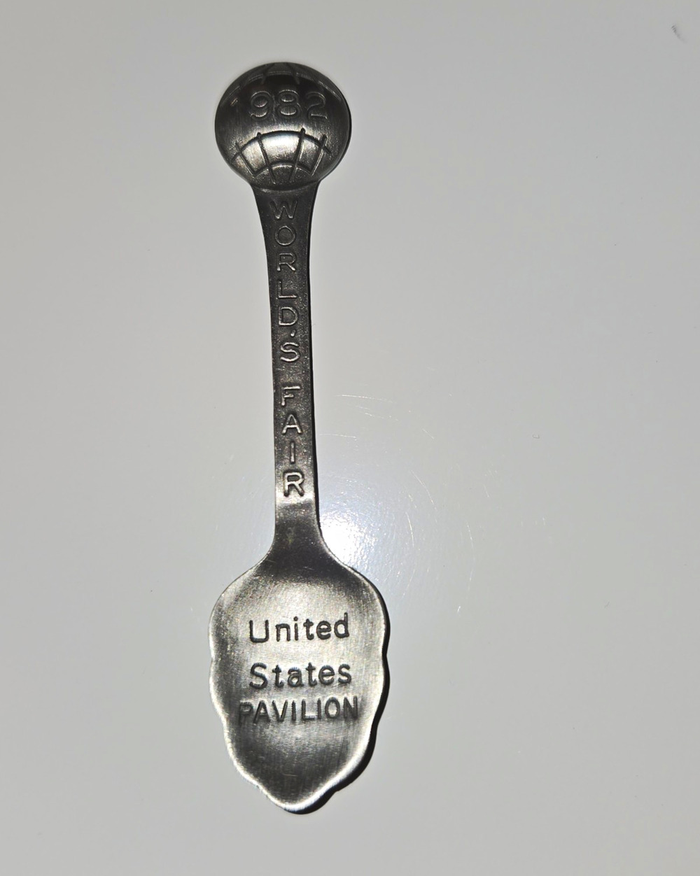 1982 World's Fair United States Pavilion Souvenir Spoon Silver Tone Vintage
